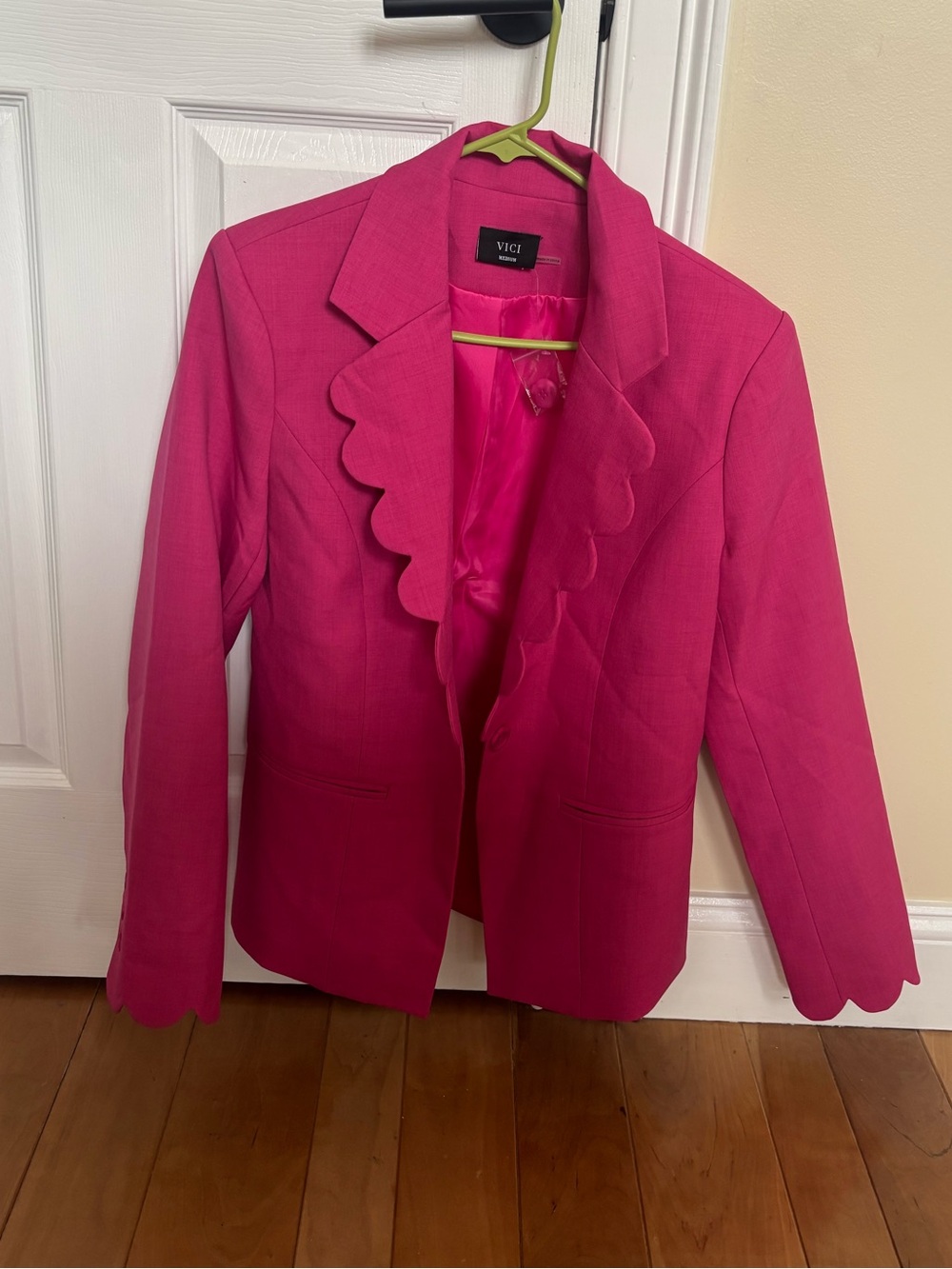 Vici Collection- Giselle Scallop Lapel Blazer